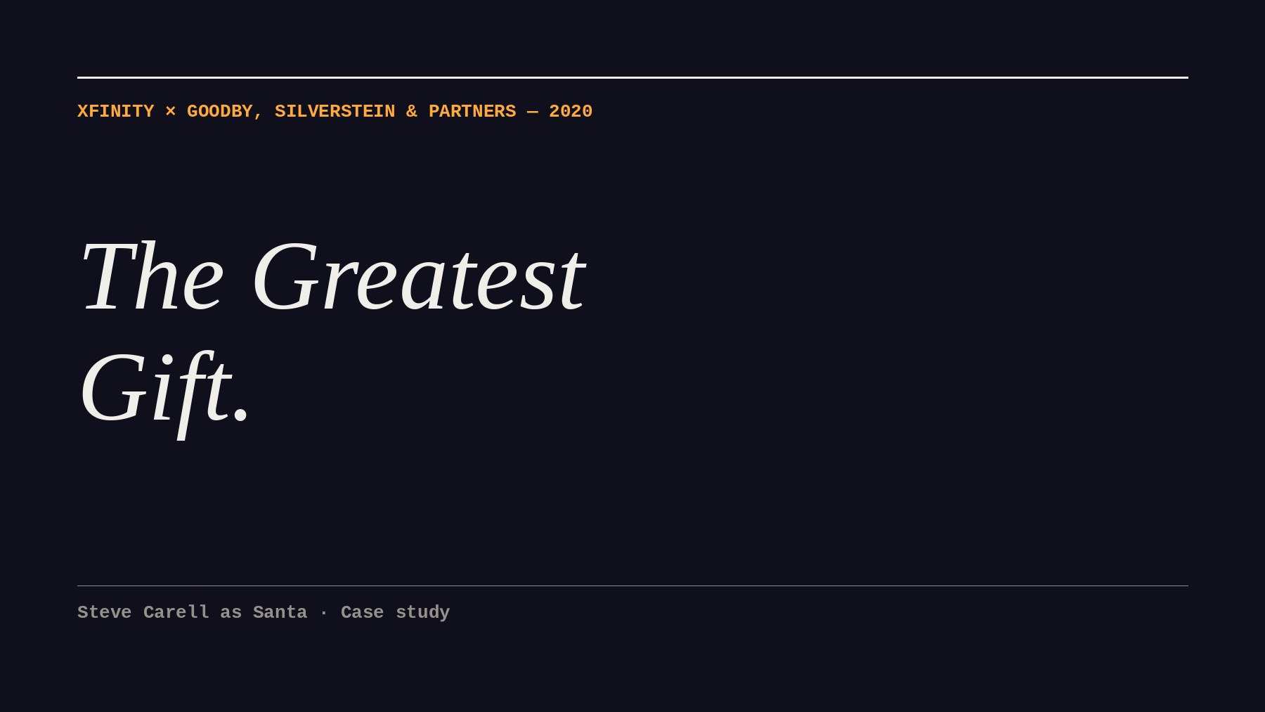 Xfinity — The Greatest Gift